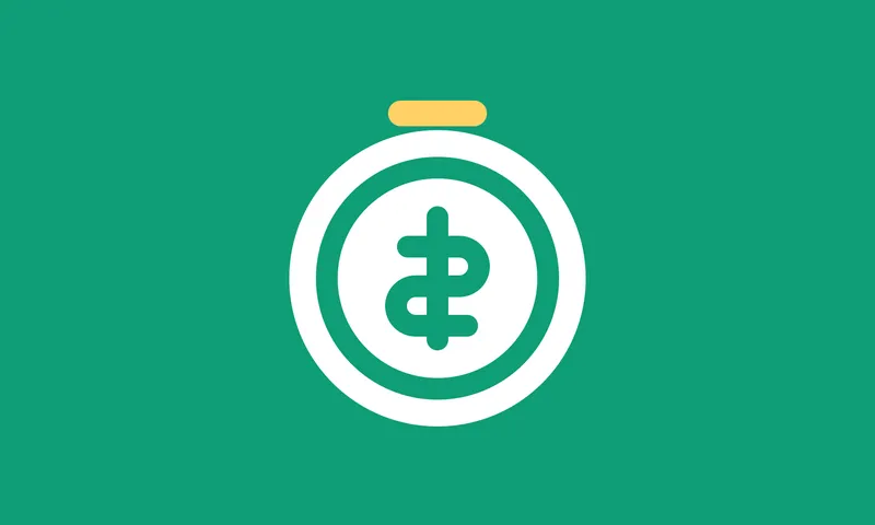 Sparo app icon – a white coin on green